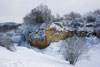 Mergelwand im Schnee